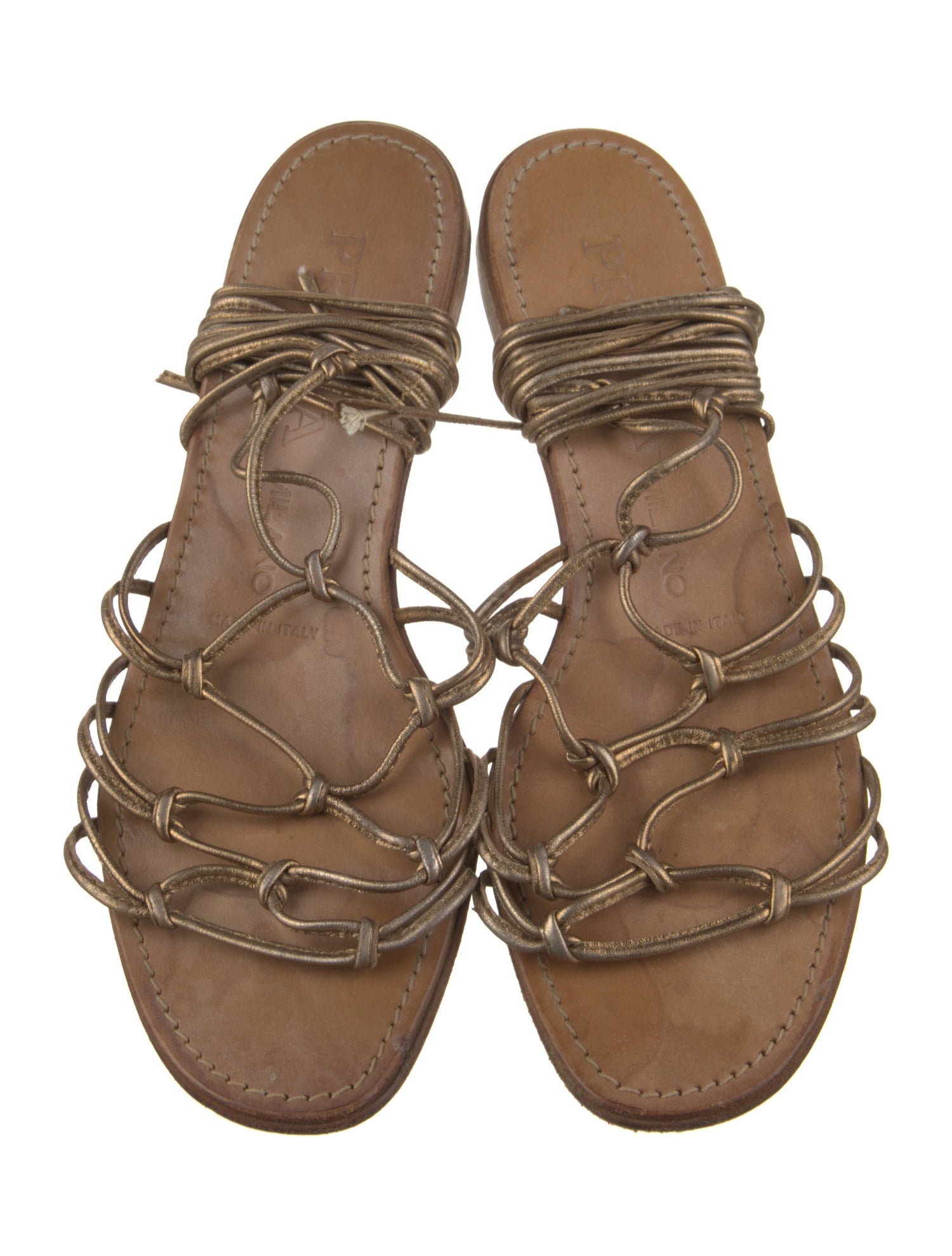 Prada Leather Gladiator Sandals